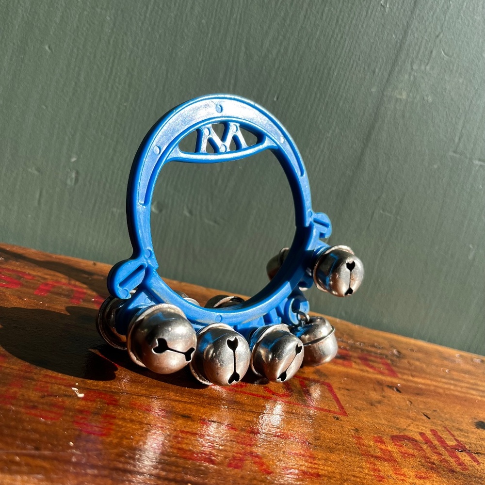 Vintage Blue Bell Grip / Tambourine / Sleigh Bells